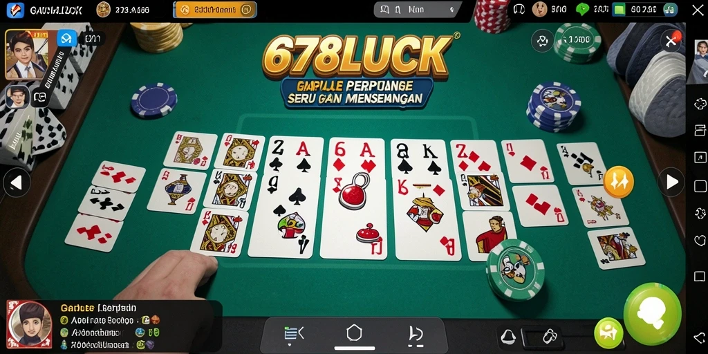 Screenshot utama dari gameplay seru Gaple di 678LUCK.