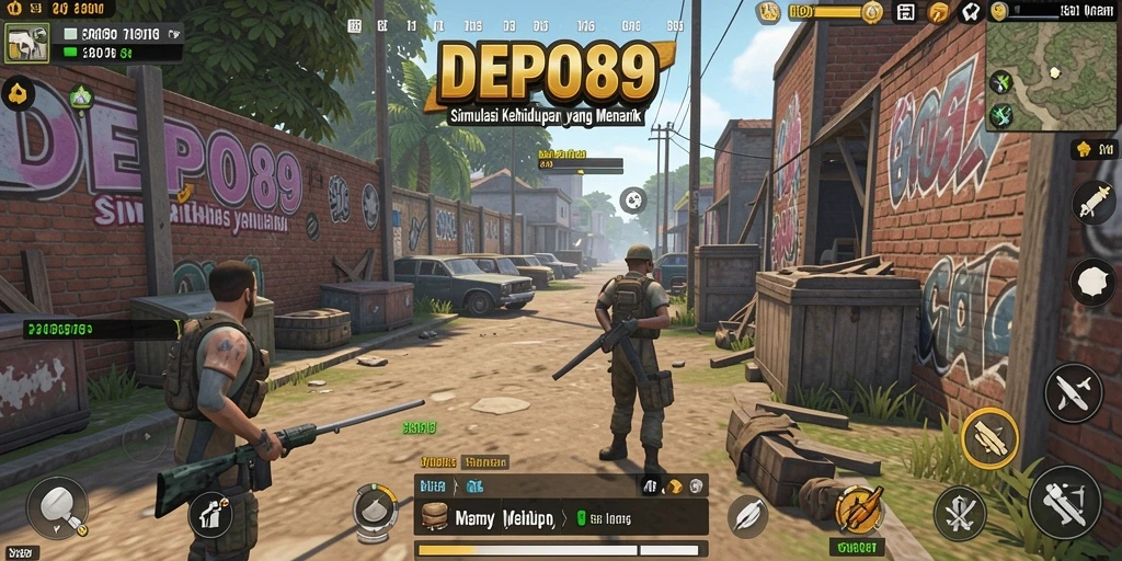 Screenshot DEPO89 menampilkan gameplay simulasi yang kaya dan interaktif.