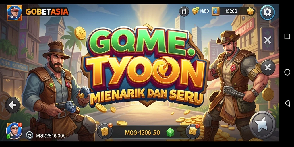 Screenshot utama GOBETASIA menampilkan gameplay Tycoon yang seru dan menantang.