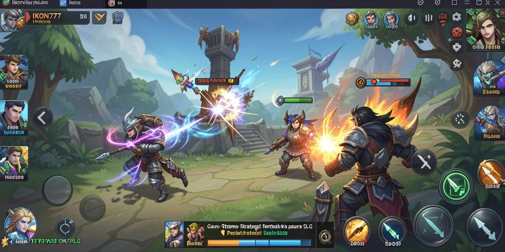 Tampilan gameplay yang menegangkan dan penuh strategi SLG.