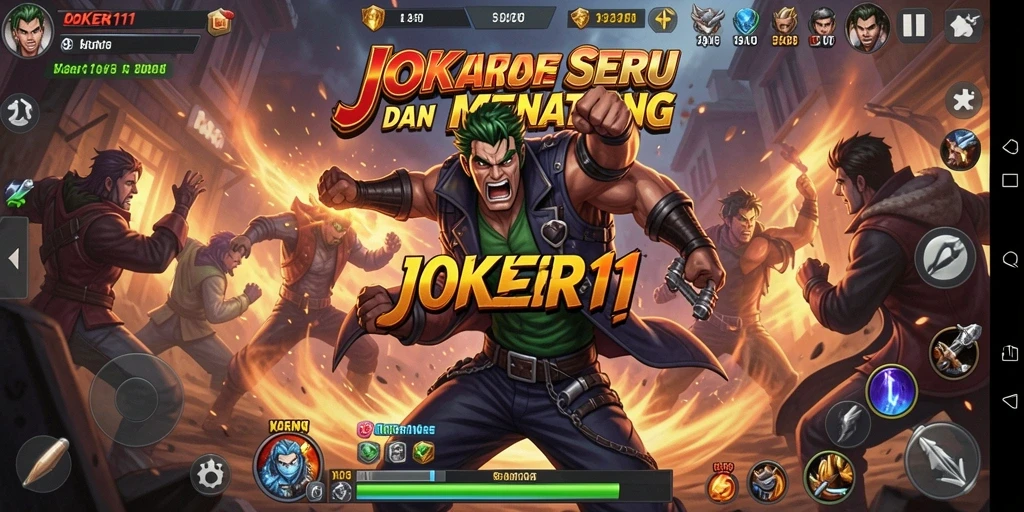 Tampilan gameplay JOKER11 dengan aksi pertarungan yang mendebarkan.