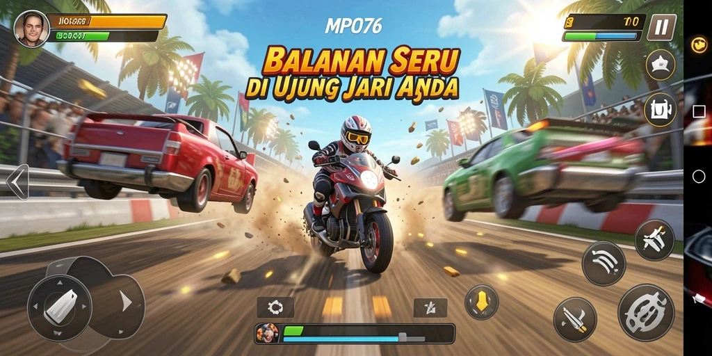 Gameplay seru dan menegangkan di balapan MPO76.