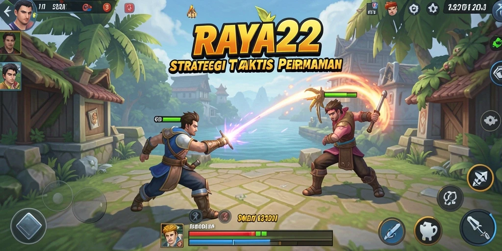 Tampilan gameplay menarik dari RAYA22 dengan strategi yang kompleks.